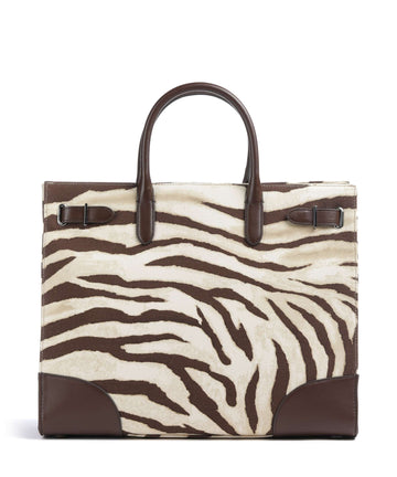 Lauren Ralph Lauren Devyn 42 Borsa a mano zebra/dark hickory