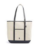 Polo Ralph Lauren Canvas Medium Tote bag ecru/navy