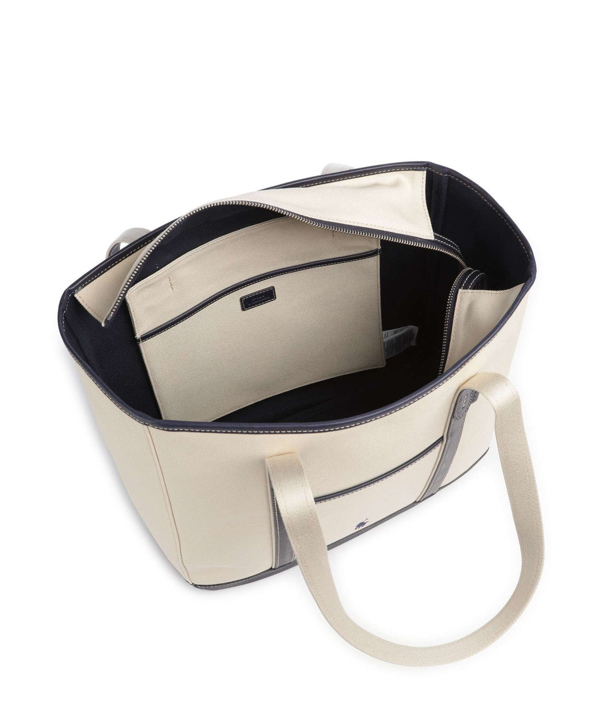 Polo Ralph Lauren Canvas Medium Tote bag ecru/navy