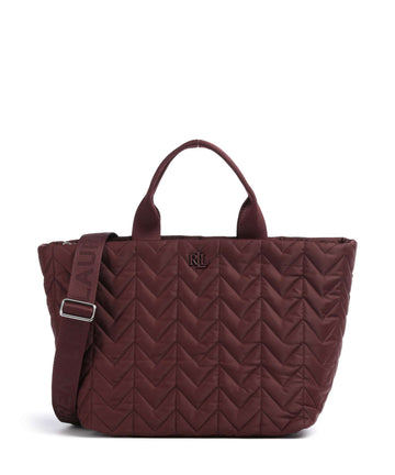 Lauren Ralph Lauren Stevie Extra Large Borsa a mano dark garnet