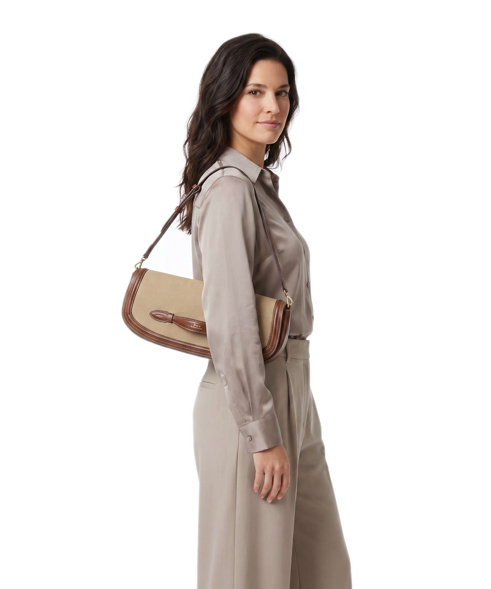 Polo Ralph Lauren Bellport Long Medium Clutch bag biscotti/ciouo
