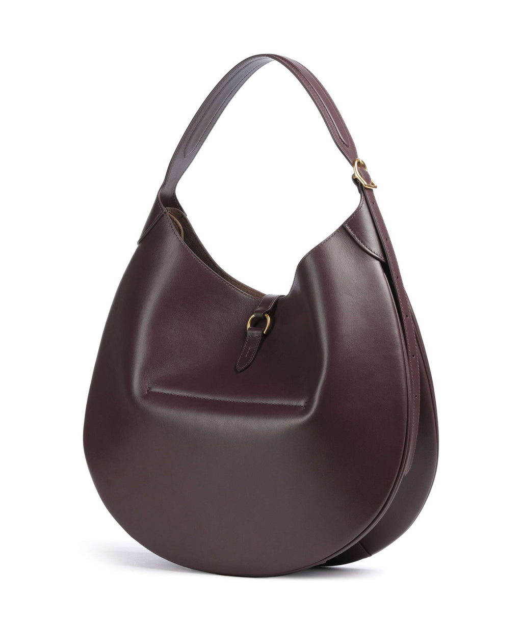 Polo Ralph Lauren ID Collection Medium Hobo bag midnight merlot