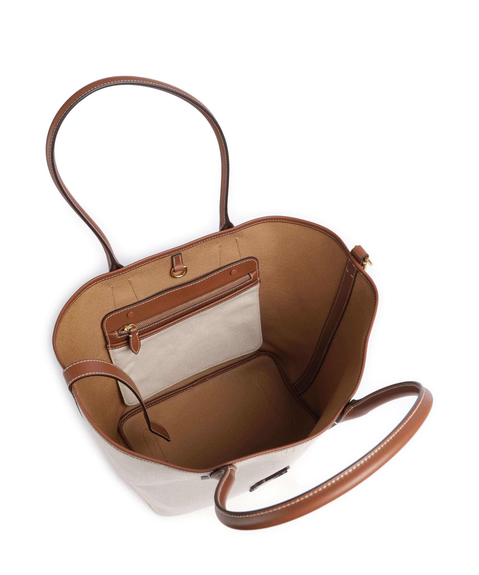 Polo Ralph Lauren Bellport Medium Tote bag natural/cuoio
