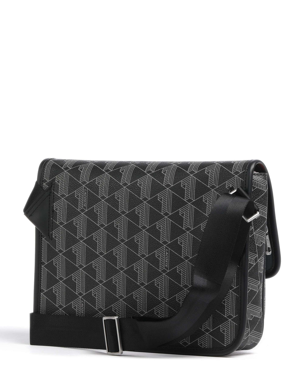 Lacoste The Blend Messenger bag monogram noir/gris