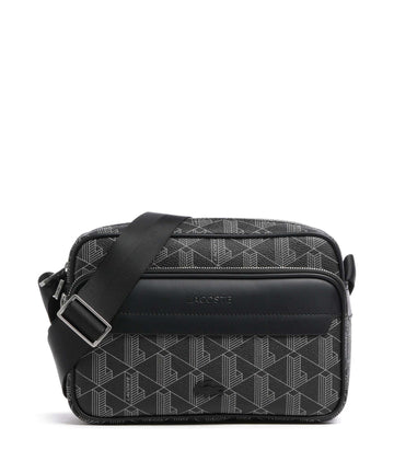 Lacoste The Blend Borsa a tracolla monogram noir/gris