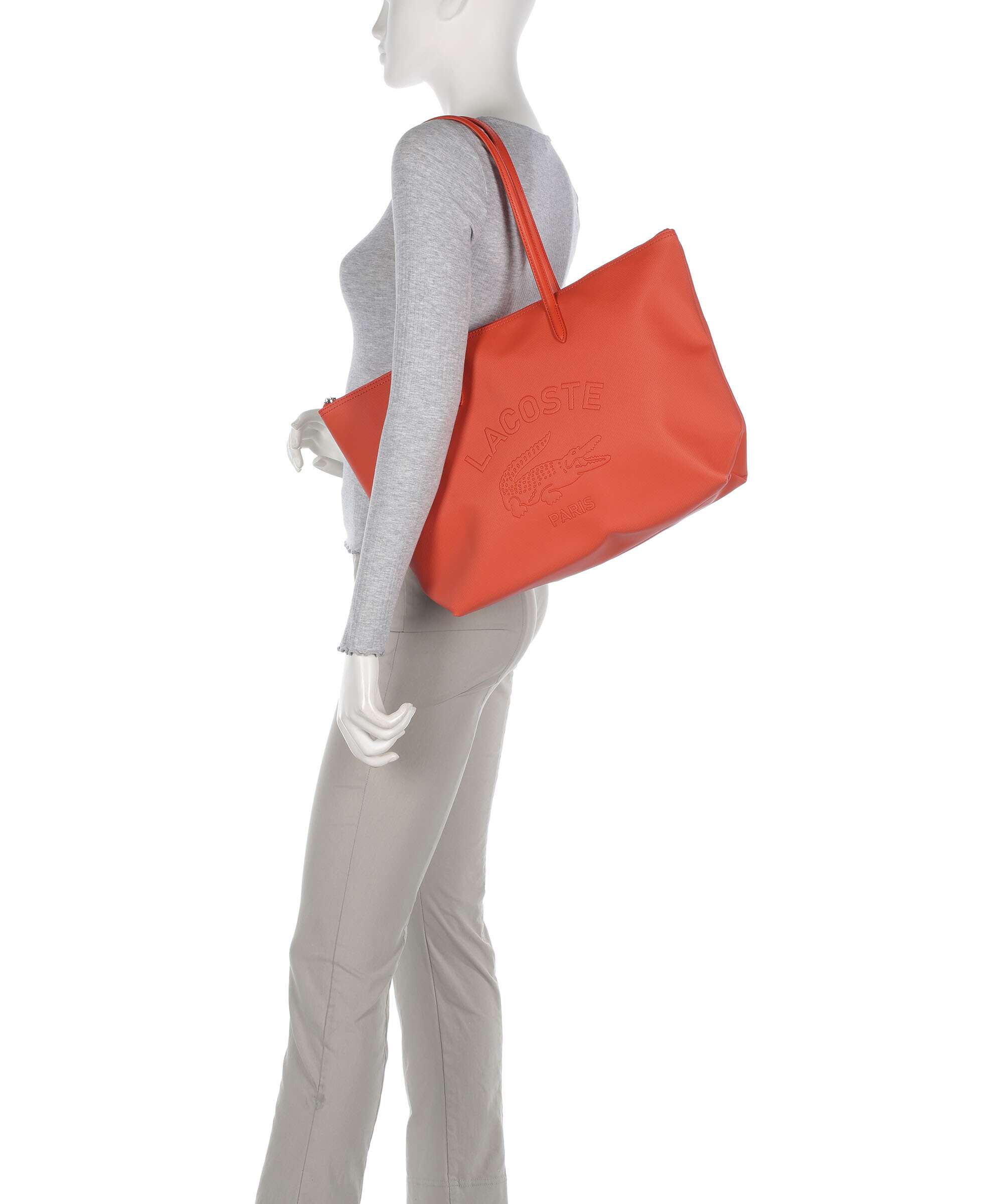 Lacoste L.12.12 Concept Tote bag croco/burnt