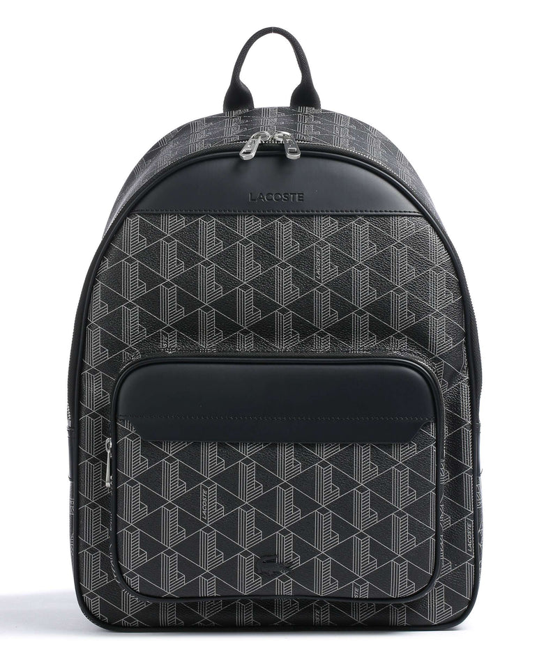 Lacoste The Blend Backpack allover monogram noir gris