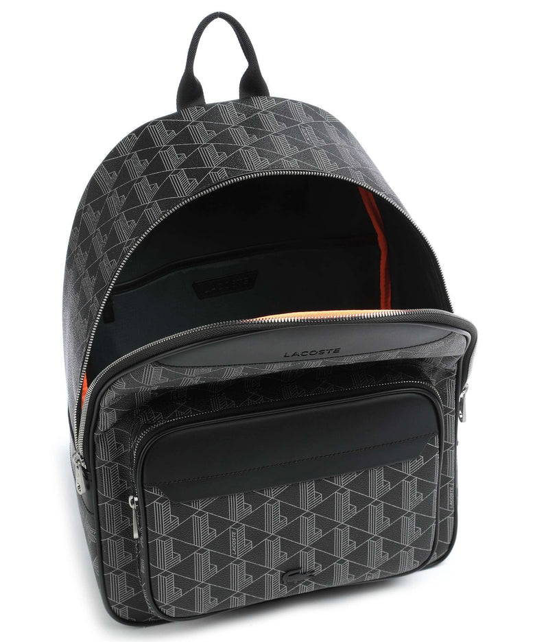 Lacoste The Blend Backpack allover monogram noir gris