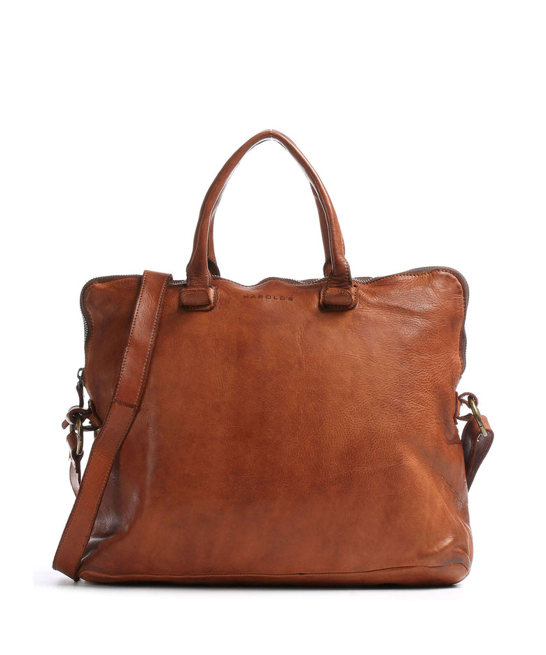 Harold's Submarine Briefcase cognac