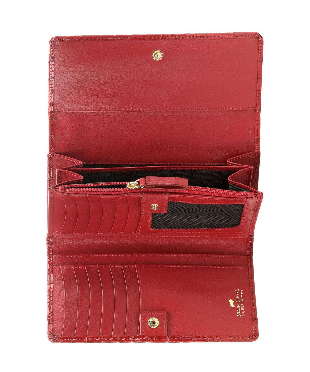 Braun Büffel Verona L Wallet rot