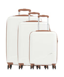 Travelite Bali Set valigie trolley (4 ruote) weiss/cognac