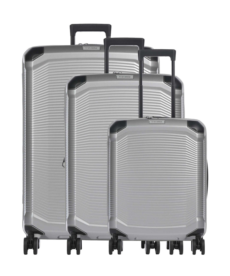 Travelite Millenium Suitcase set (4 wheels) silver