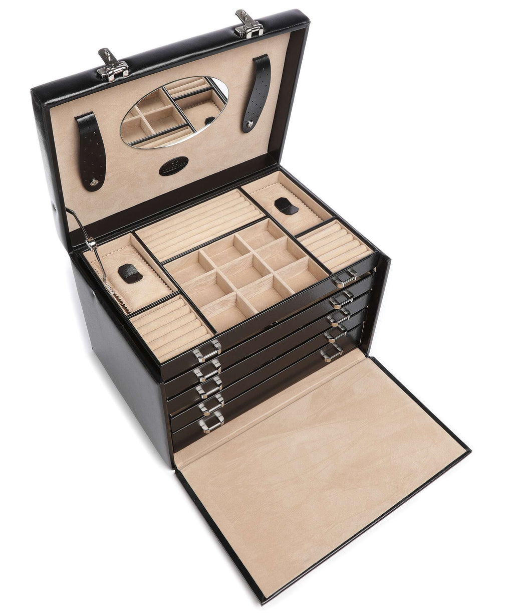 Windrose Merino 5 Etagen Jewelry box schwarz