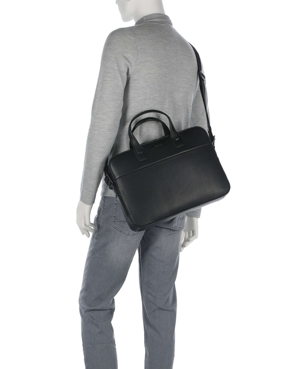 Bogner Kiroro text Briefcase black