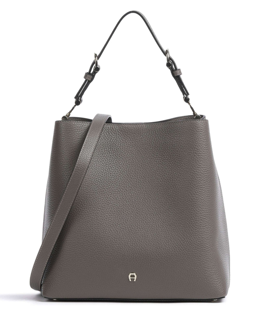 Aigner Delia M Hobo bag coal brown