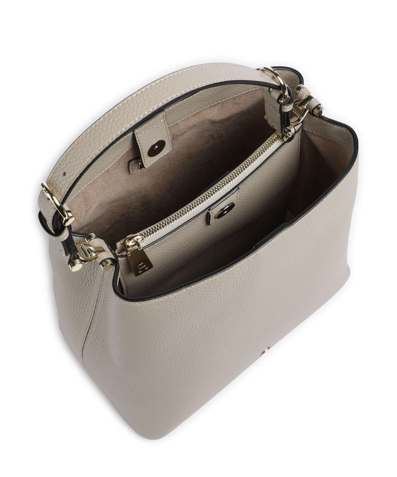 Aigner Delia M Hobo bag alpaca beige