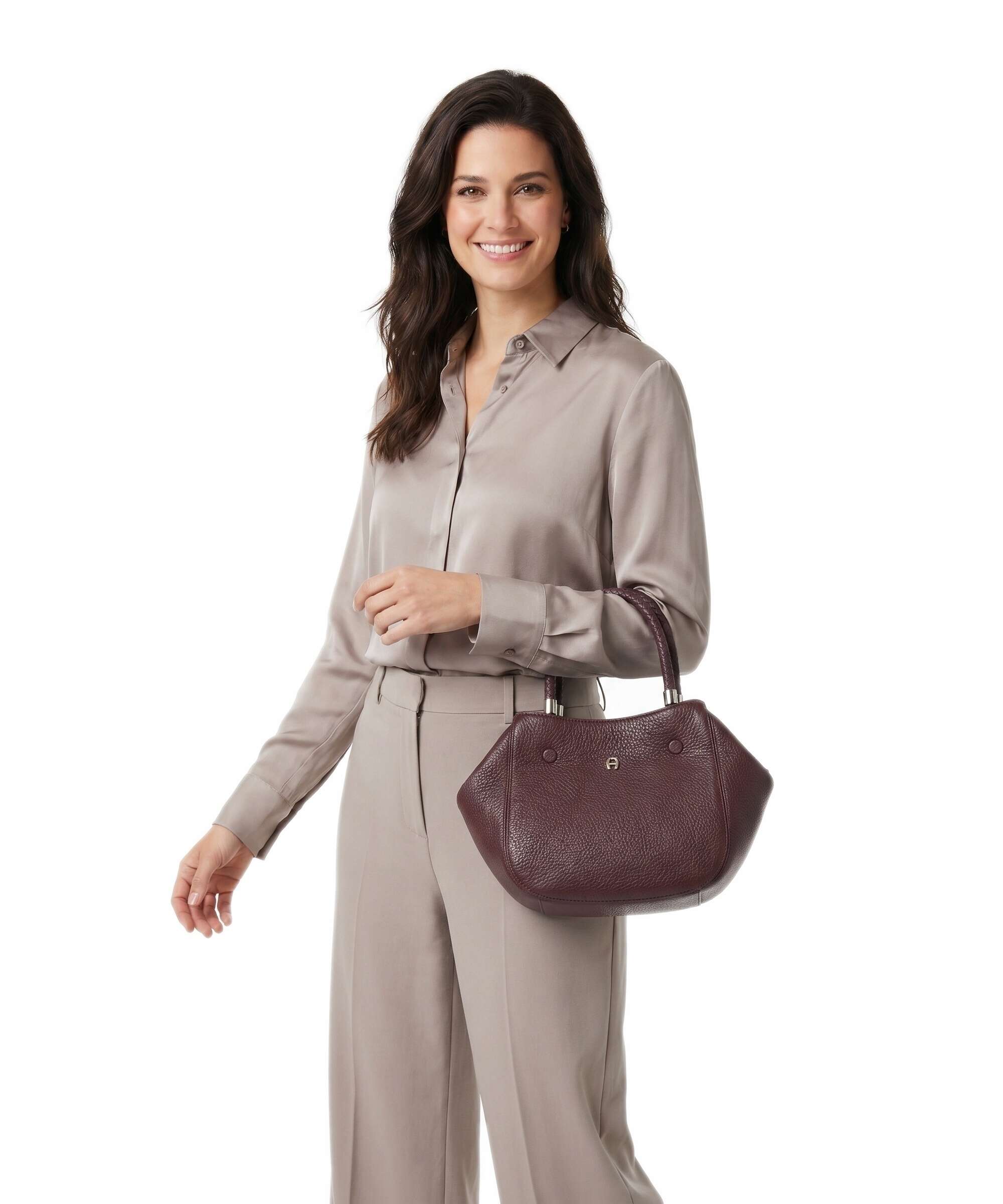 Aigner Carré Soft S Handbag port red