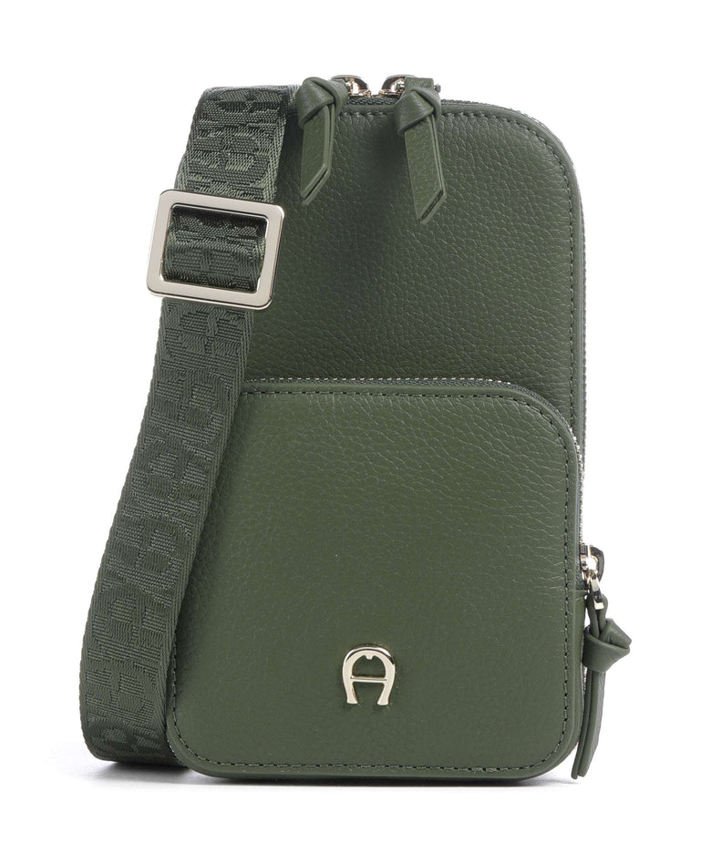 Aigner Zita Phone bag dark olive