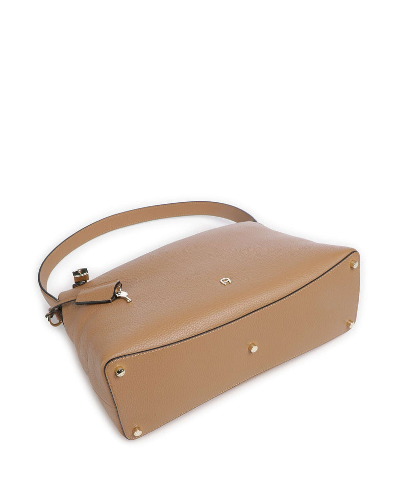 Aigner Delia M Hobo bag oat beige