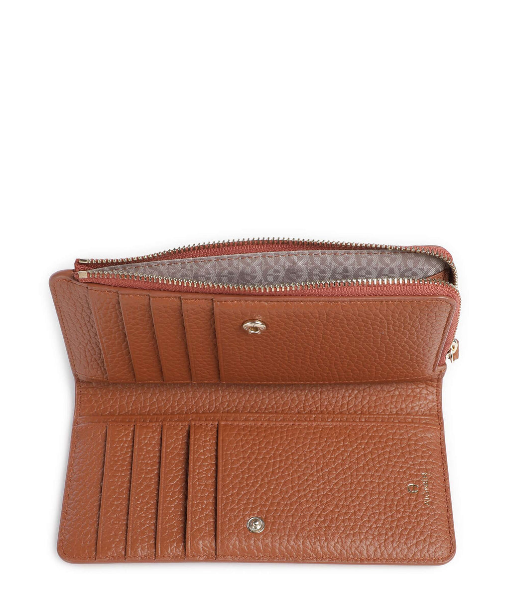 Aigner Carré Soft Wallet cognac brown