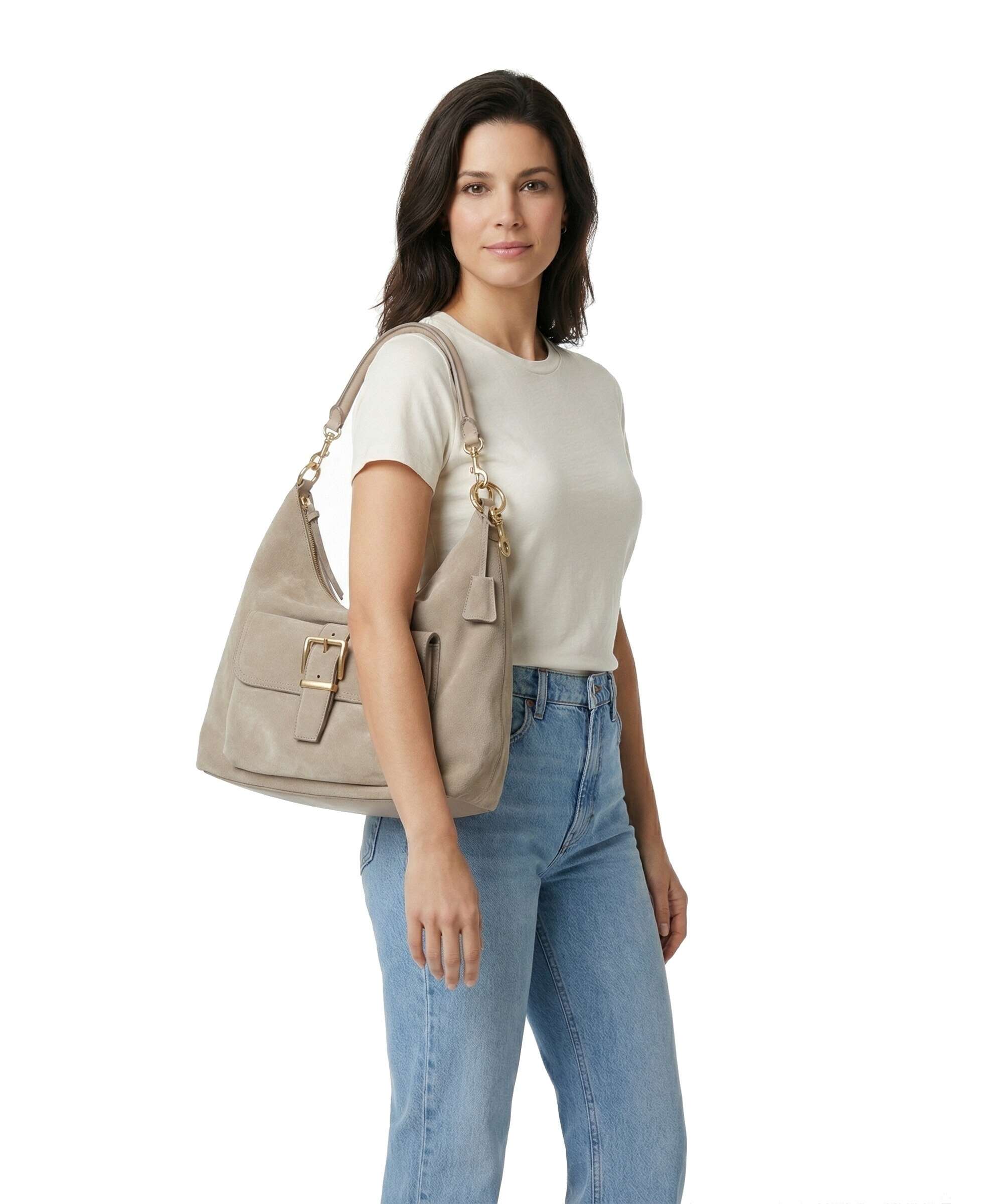 Marc O'Polo Caamu M Hobo bag earthy taupe