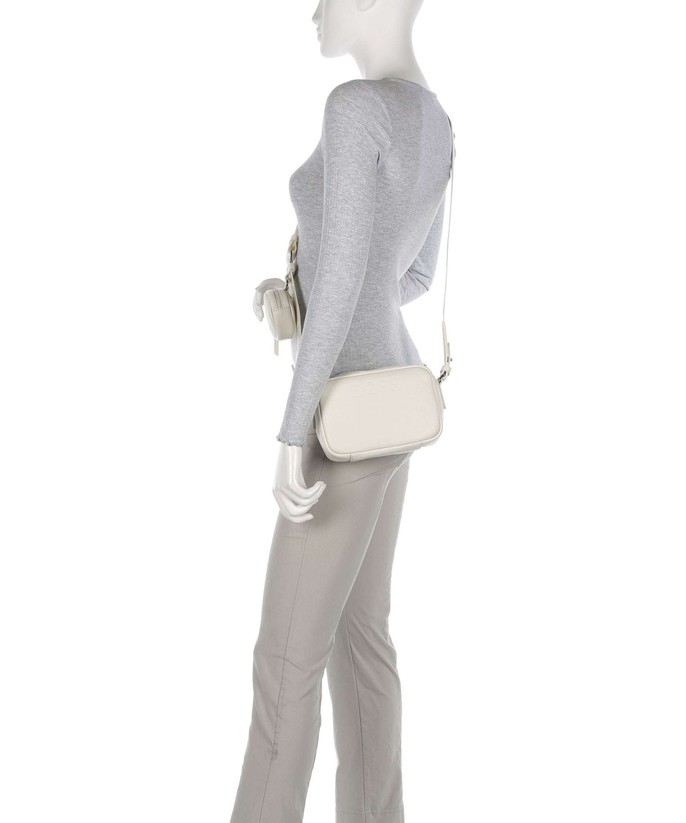 BOSS Addison Crossbody bag open white