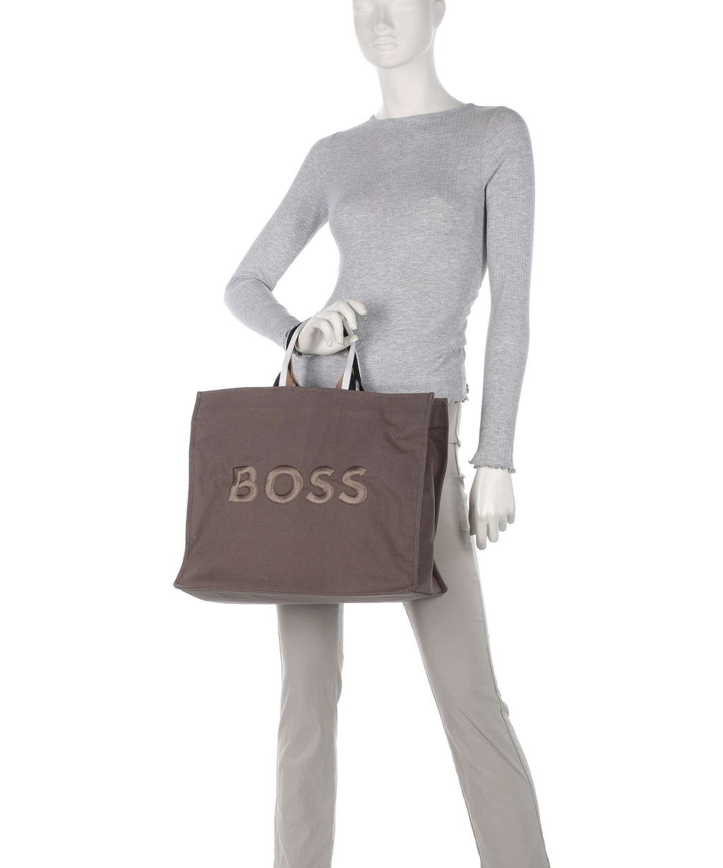 BOSS Deva Tote bag medium brown
