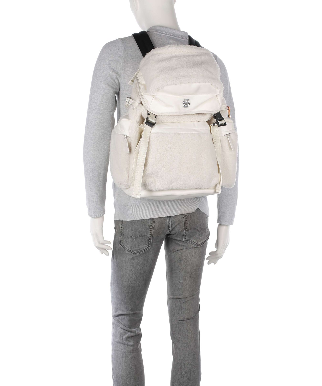 BOSS B Icon Backpack open white