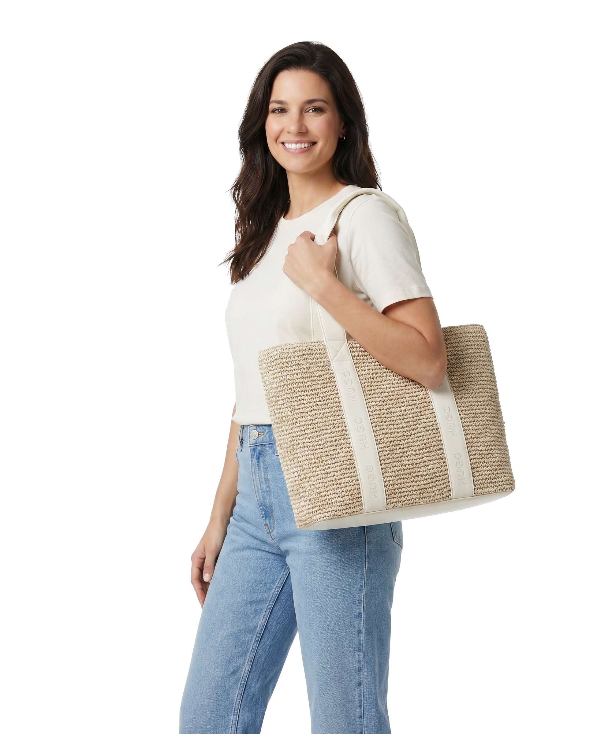 Hugo Becky Tote bag open white