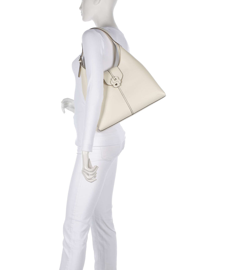 BOSS Anett Big Hobo bag open white