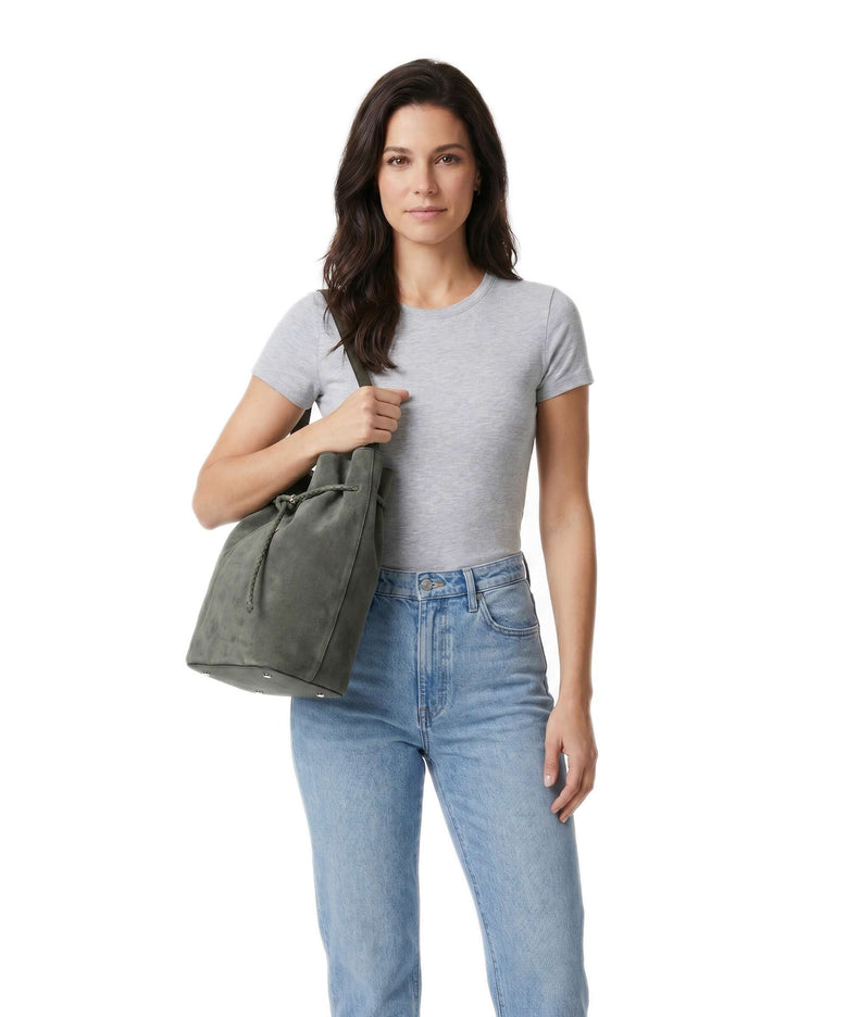BOSS Revers Bucket bag dark green