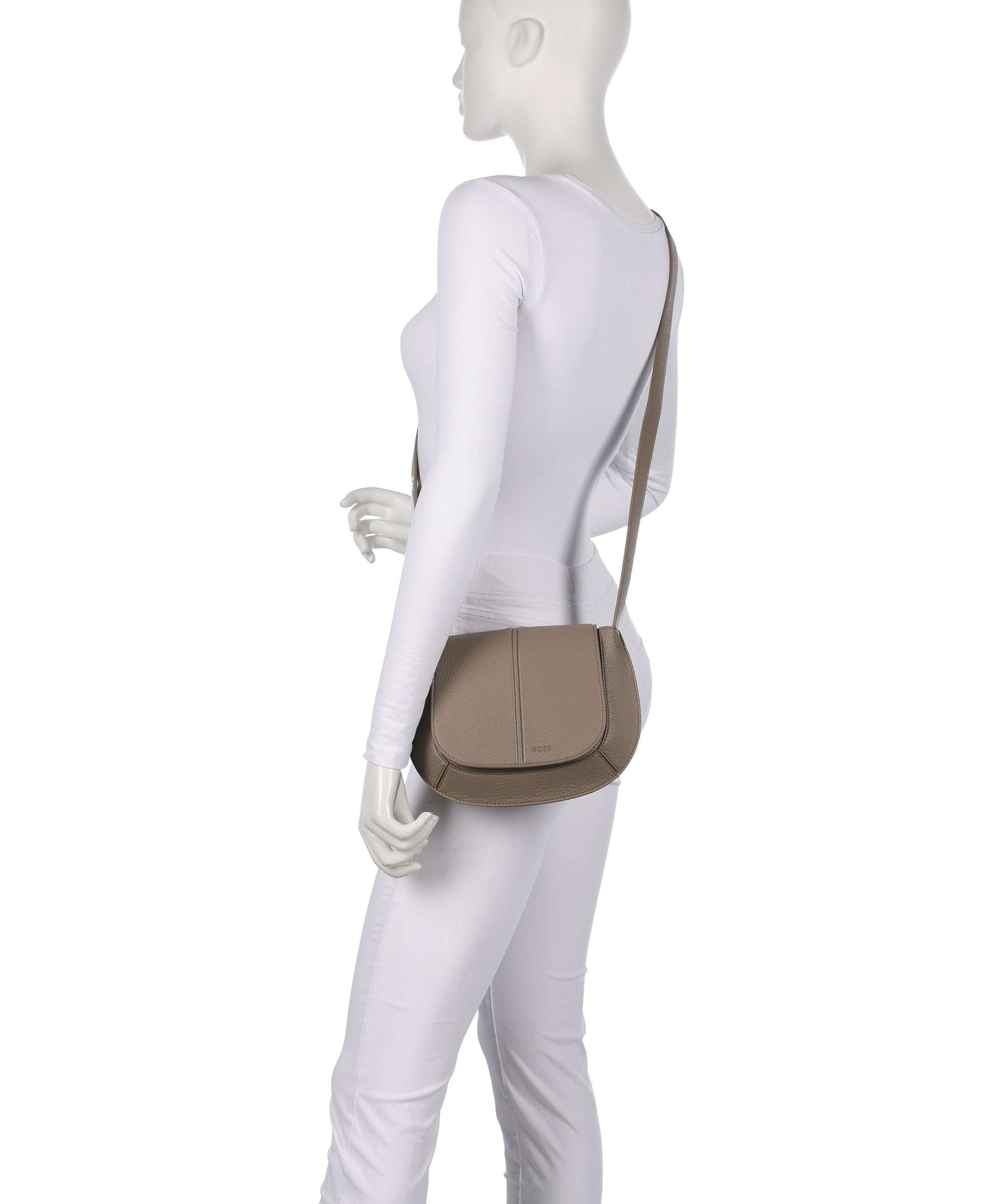BOSS Clarice Crossbody bag brown overflow