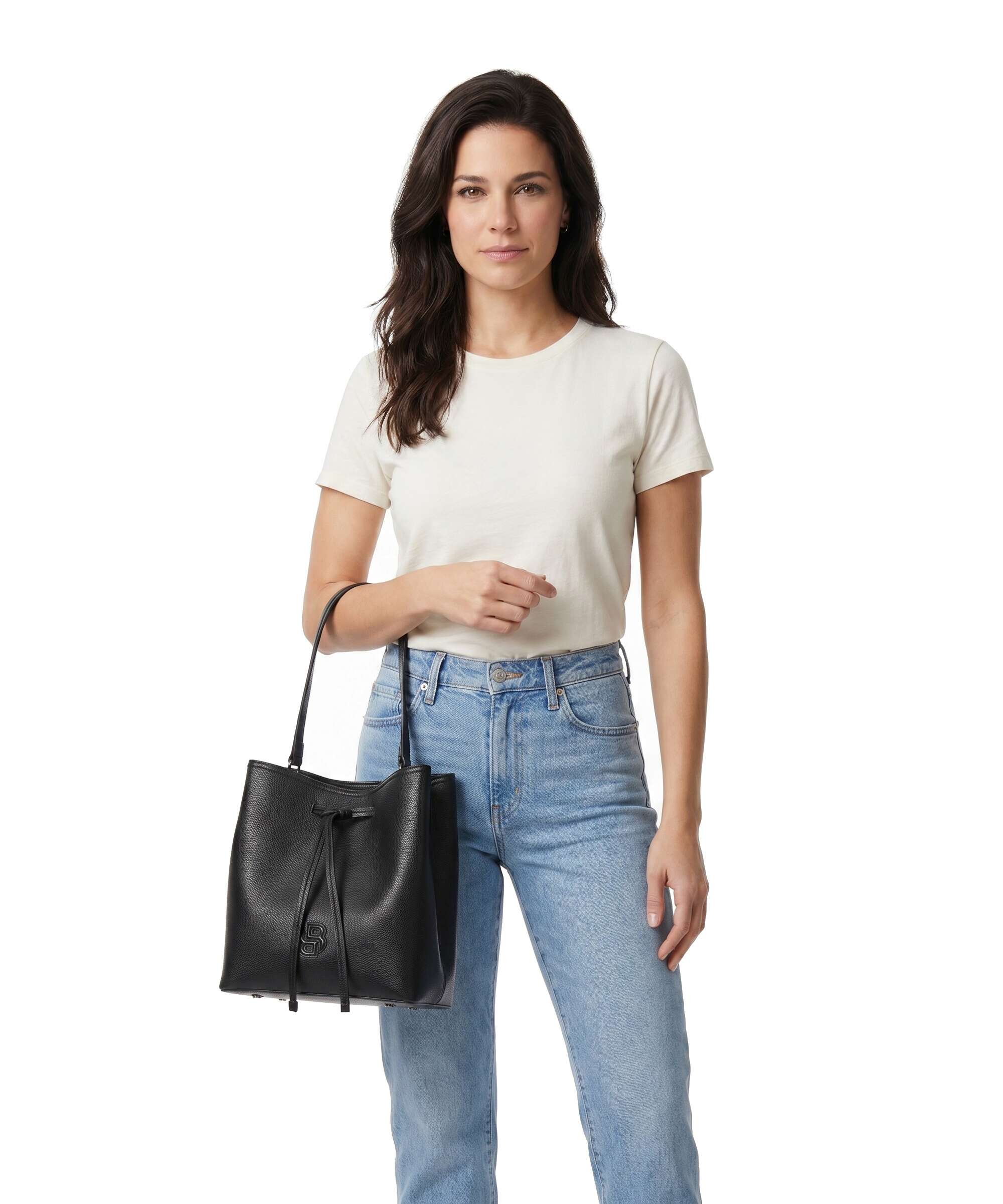 BOSS Anett Bucket bag black