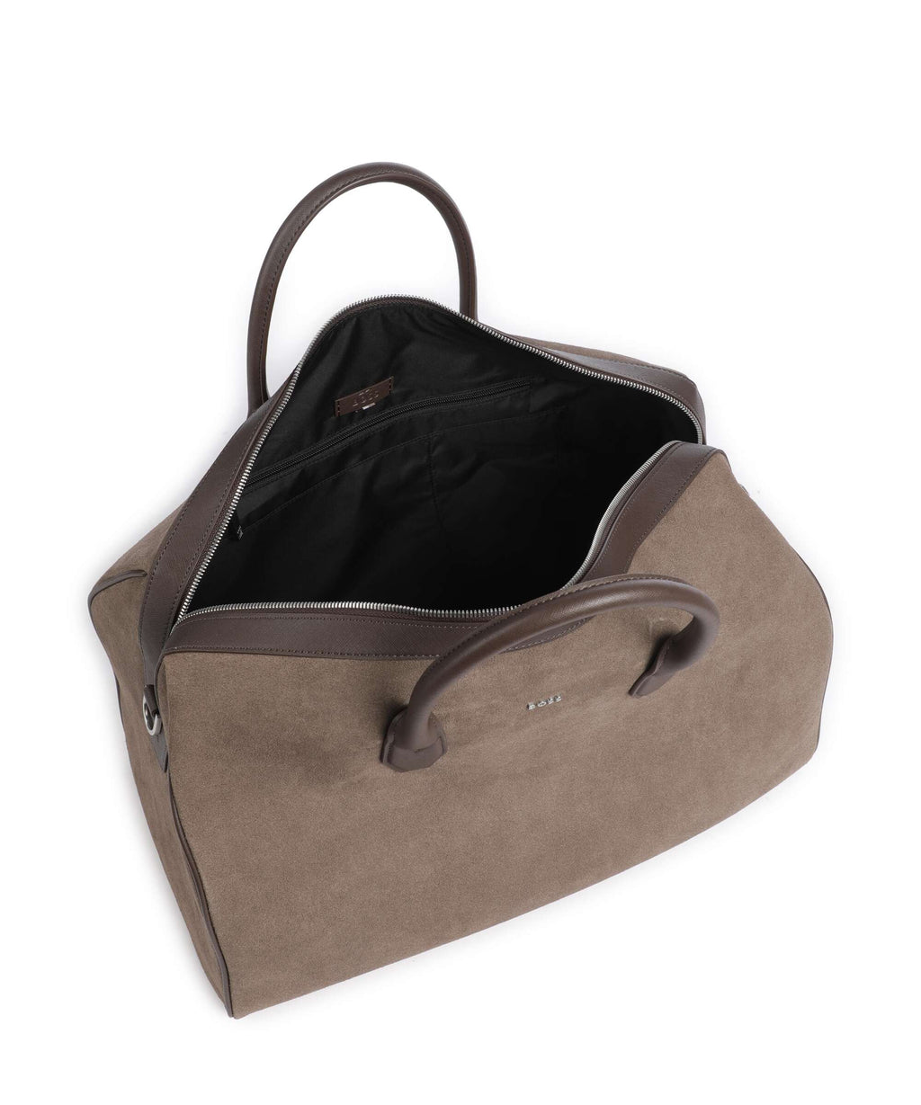 BOSS Northon Weekend bag open brown