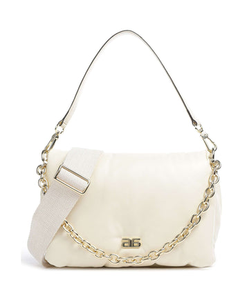 Abro Piuma_Lucido Puffer Borsa a spalla milk