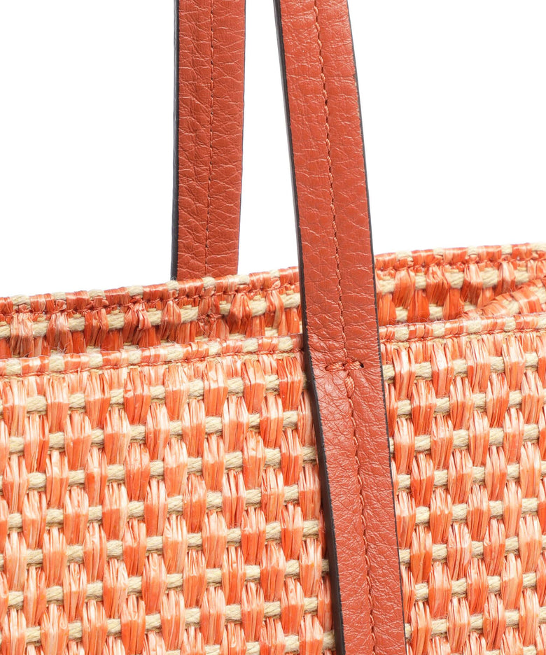 Abro Raffia Susanna Tote bag orange