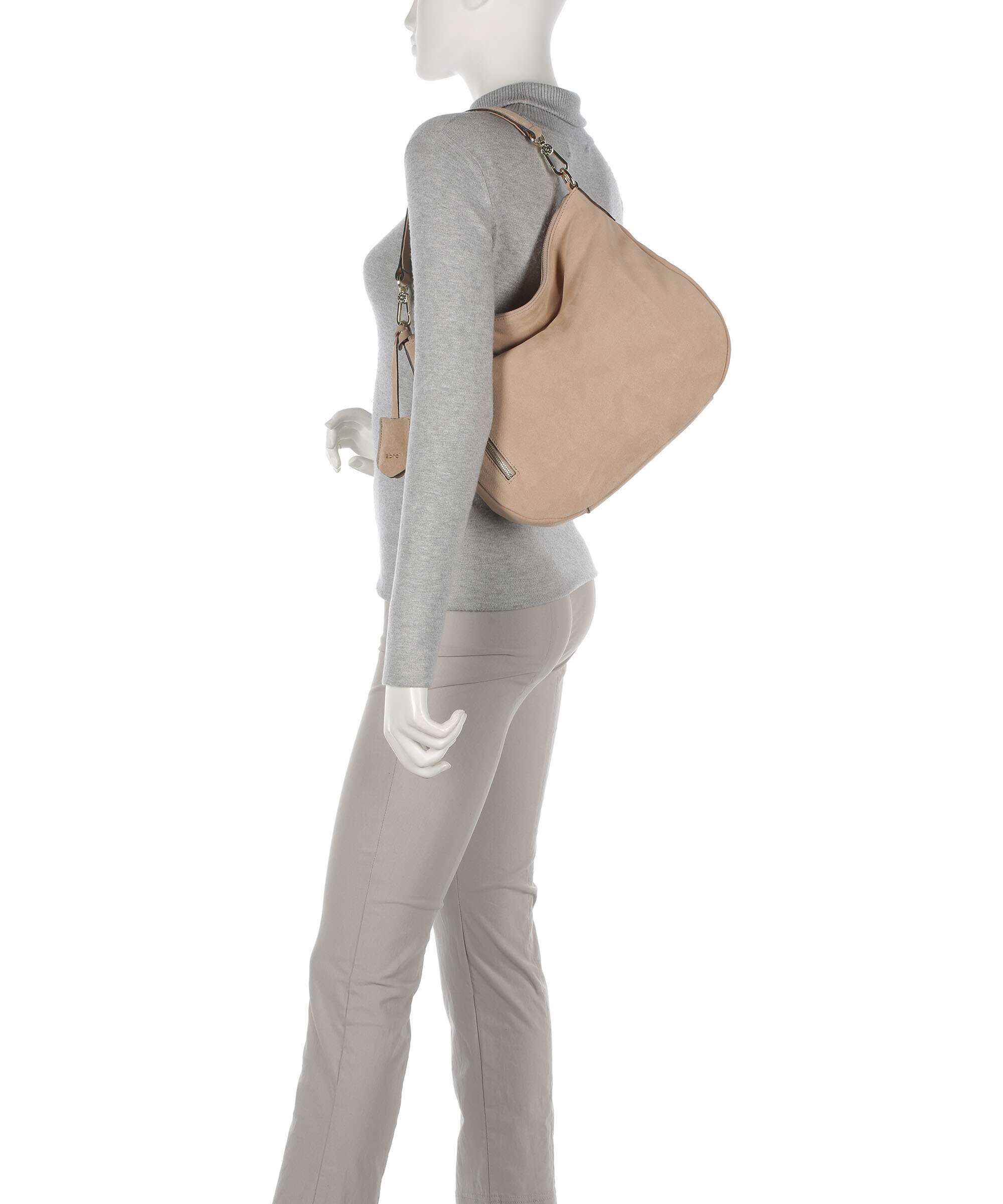 Abro Suede Juna Hobo bag natural