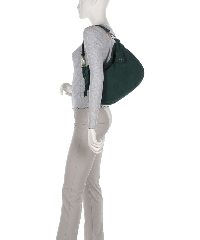 Abro Suede Juna Hobo bag pixi green