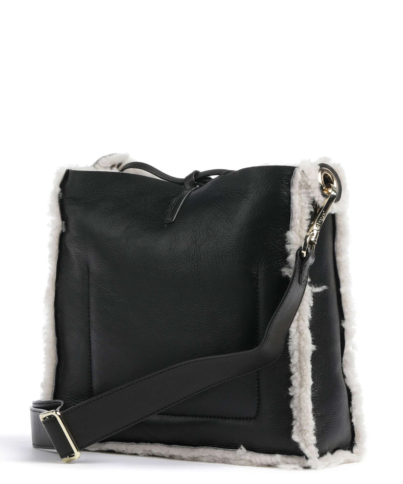 Abro Shearling Raquel Crossbody bag black/white