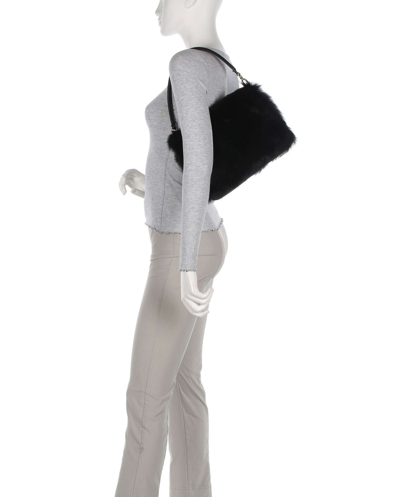 Abro Shearling Astor Shoulder bag black/gold