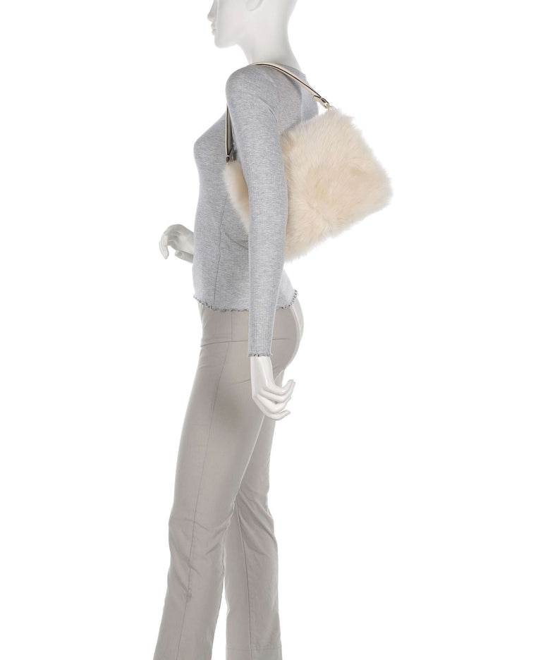 Abro Shearling Astor Shoulder bag beige