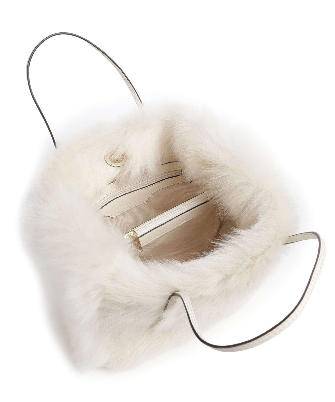 Abro Shearling Noelle Handbag beige