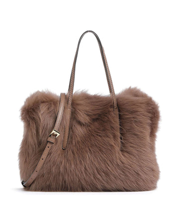 Abro Shearling Noelle Borsa a mano camel