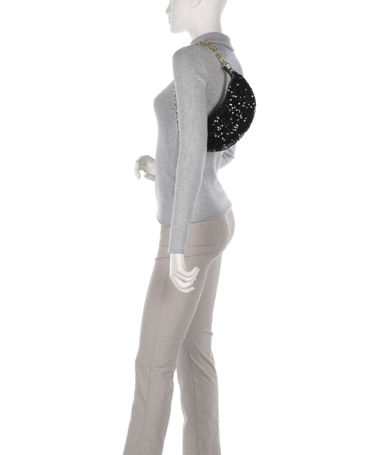 Abro Sequins Moon Shoulder bag black/gold