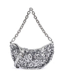 Abro Sequins Moon Borsa a spalla silver