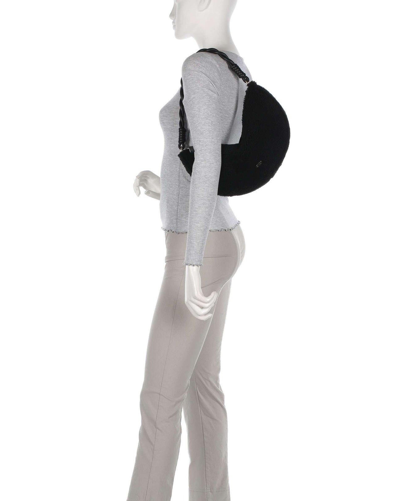 Abro Shearling Moon Shoulder bag black/gold