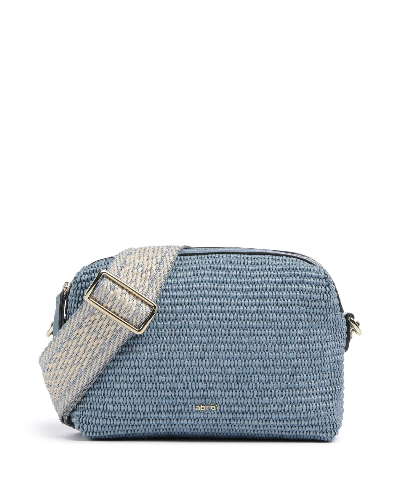 Abro Raffia Kaia Crossbody bag light blue/fairy