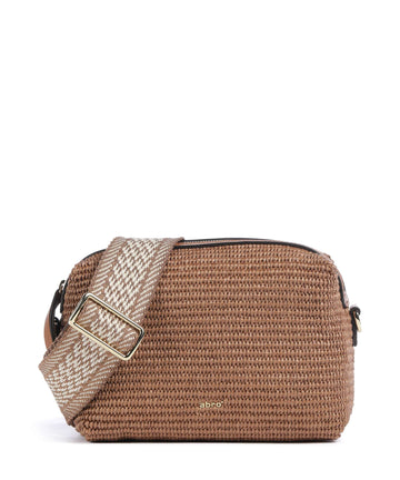 Abro Raffia Kaia Borsa a tracolla cuoio