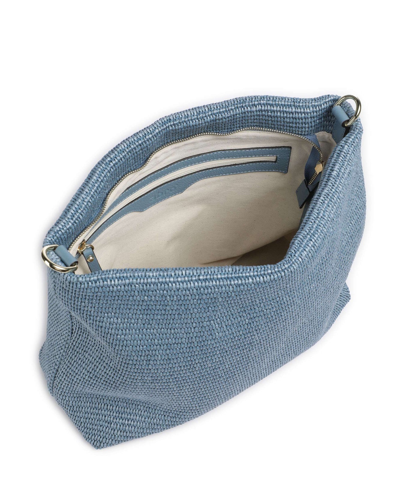 Abro Raffia Kaia Hobo bag light blue/fairy