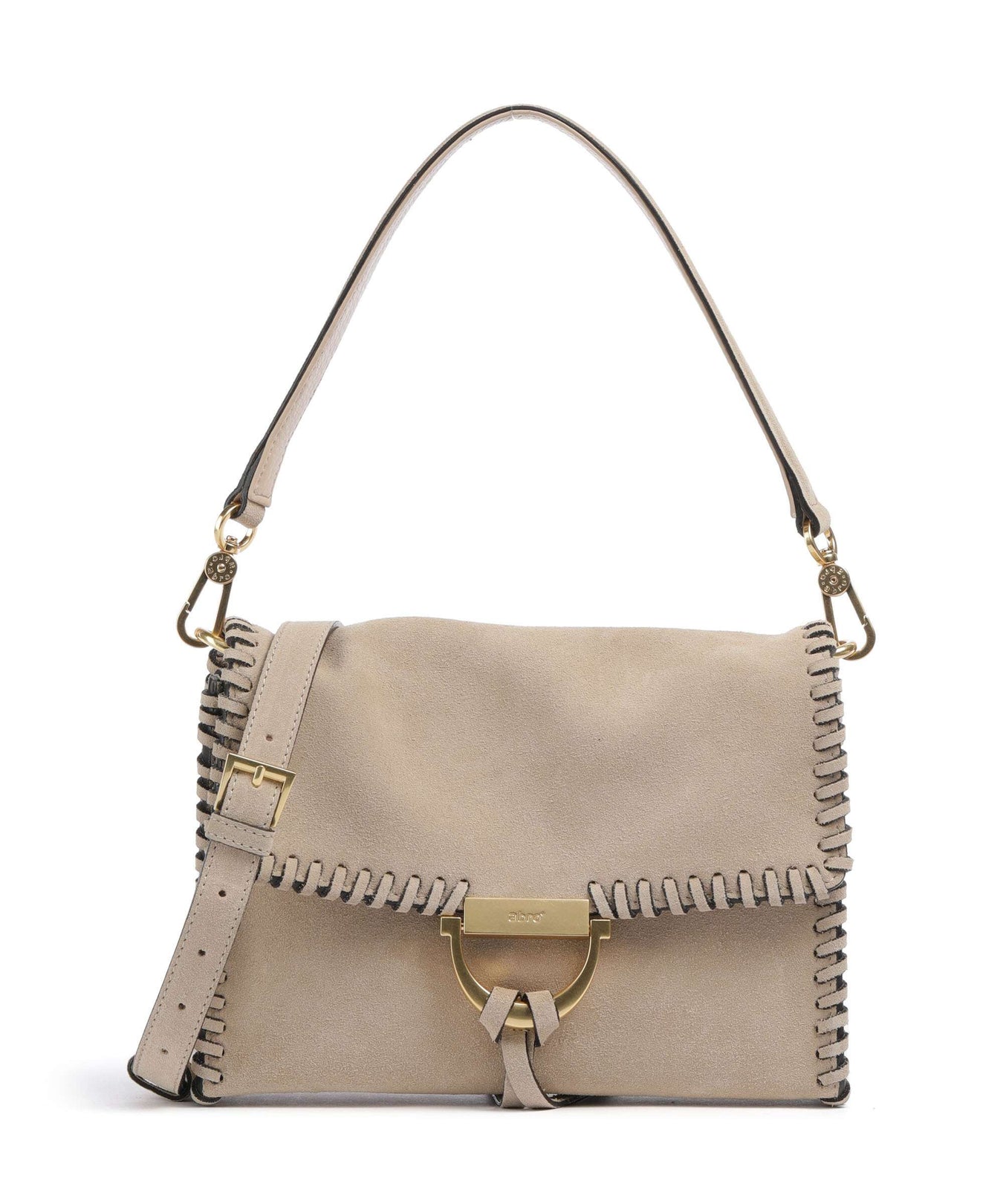 Abro Suede Temi Stitch Shoulder bag natural